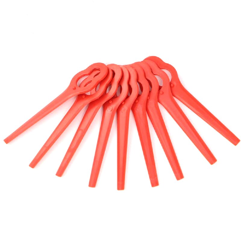 100Pcs Plastic Mower Cutting Blades Grass Trimmer Blades 12*7mm Fits Lawnmower Mower Head Strimmer Garden Supplies