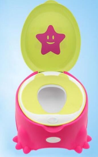 Multifunctionele 4-in-1 Baby Potty Trainer met Stoel, wc Trainer Seat en Stap Kruk: Roze