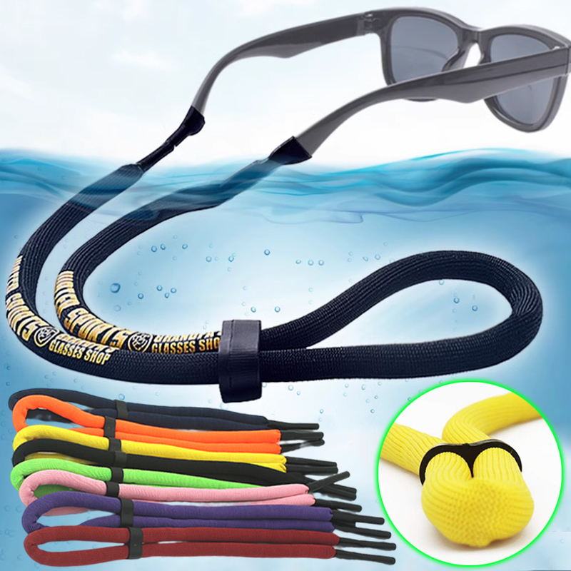 Chaîne de lunettes de soleil flottante pour Sports aquatiques unisexes, cordes antidérapantes, support de cordon, sangles de lunettes de lecture