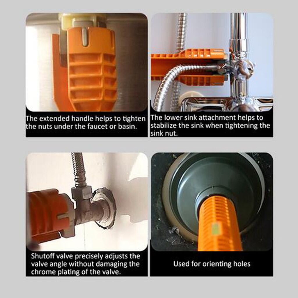 Waterpomptang Kraan &amp; Sink Installeren Tool Keuken Badkamer Multifunctionele Pijp Moersleutel Rood