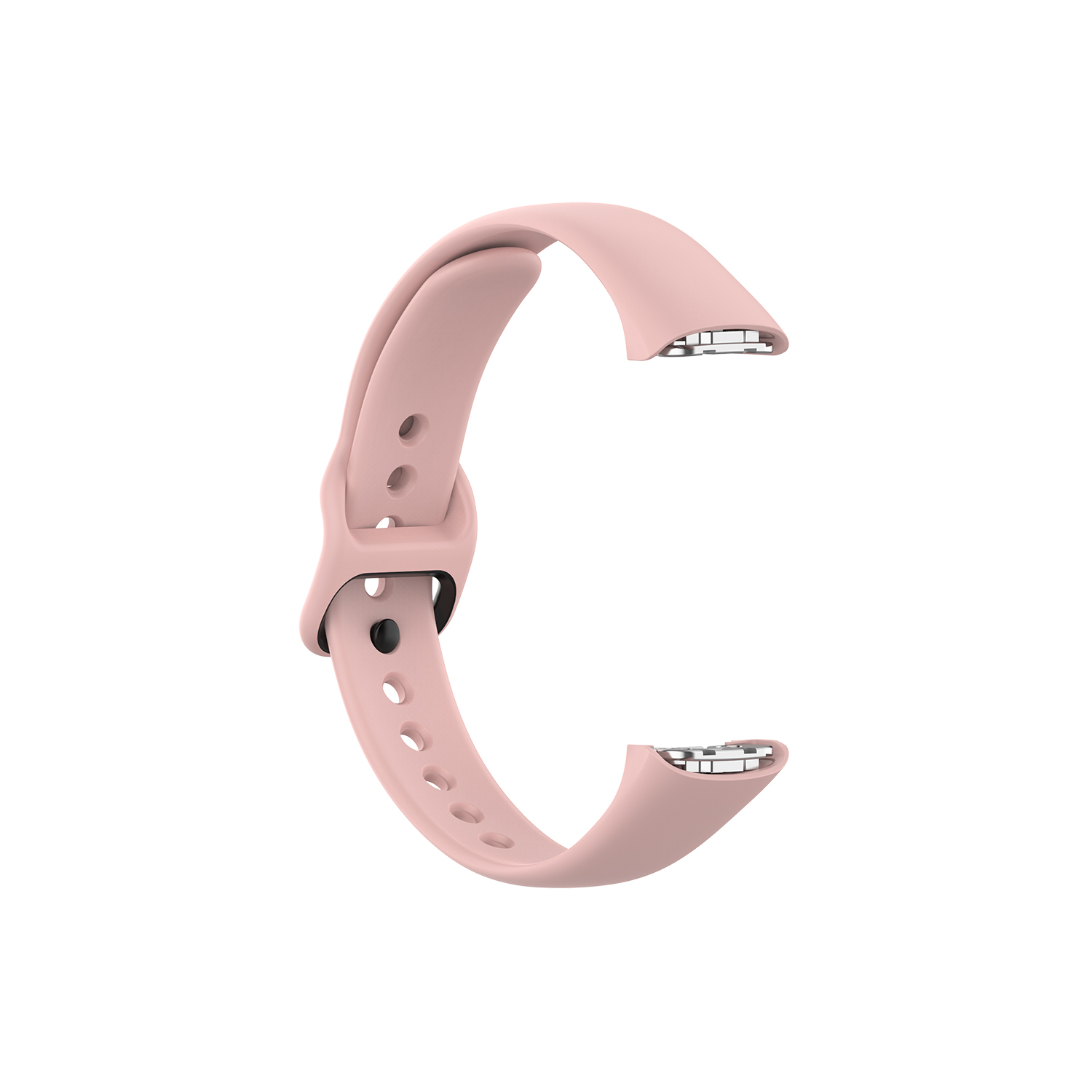 Strap Voor Samsung Galaxy Fit SM-R370 Siliconen Zwarte Gesp Horlogeband Staal Granaatscherf Voor Samsung Vervanging Pols Bandjes: Pink