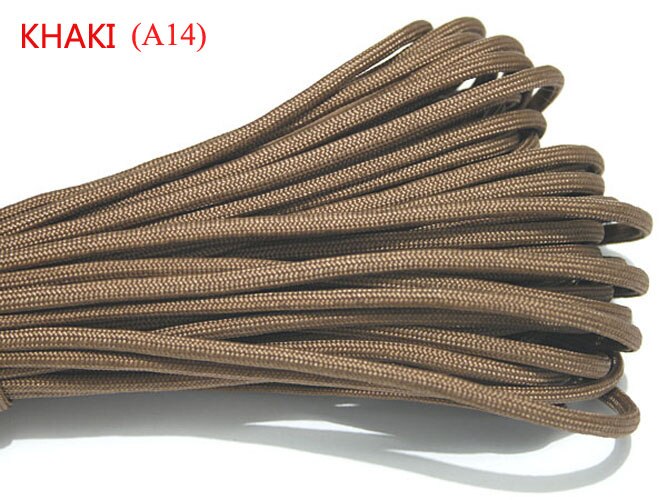 1 pièces 550 Paracord Parachute cordon lanière Mil Spec Type III 7 brins noyau 100 FT 27 couleurs pour l'escalade Camping boucle Bracelet