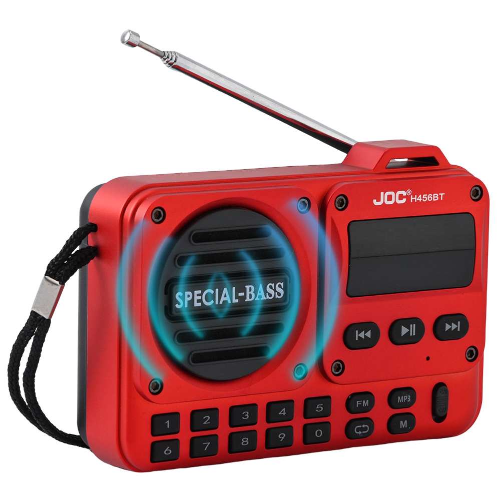 Digital FM Radio Portable High Sensitivity Radio Recorder BT 5.4 Radio Speaker Receiver Alarm with LED Display for Seniors Elder: Blue