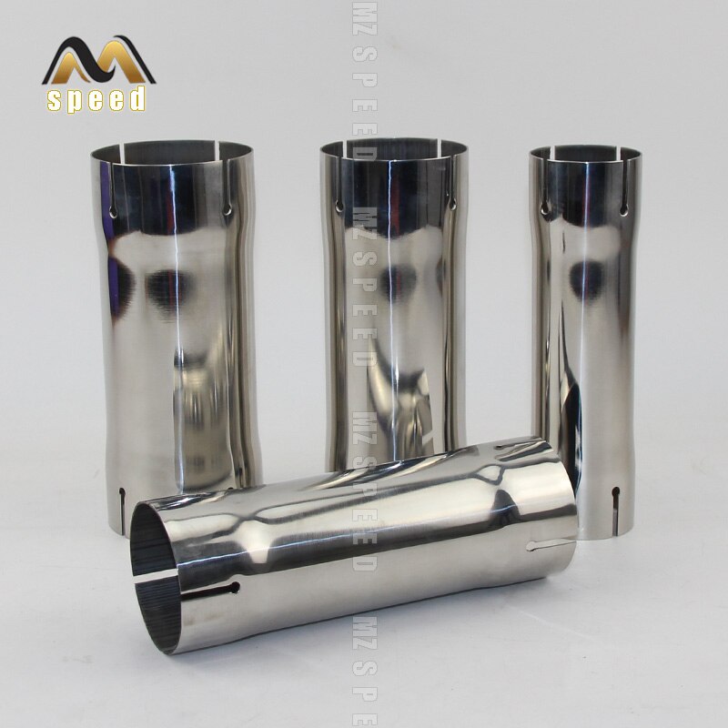 Car Accessories 304 stainless steel tube muffler expanded caliber connector 54mm 66mm 73mm 80mm 4 slot universal sleeve