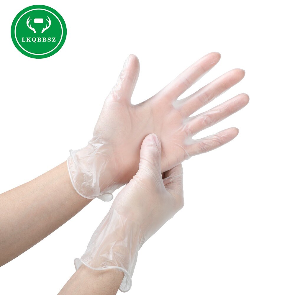 PVC Gloves Disposable Anti-Static Plastic Gloves Mask For Food Cleaning Cooking Kitchen Accessories 20/50/100PCS