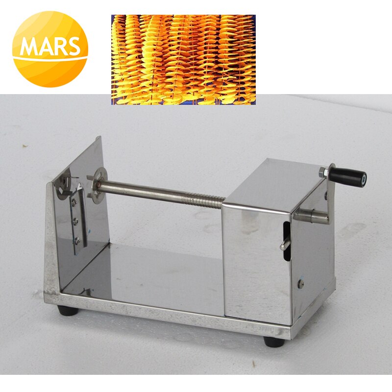 Stainless Steel Spiral Potato Chips Maker Machine Manual Potato Tower Cutter Slicer Chips Cutting Machine