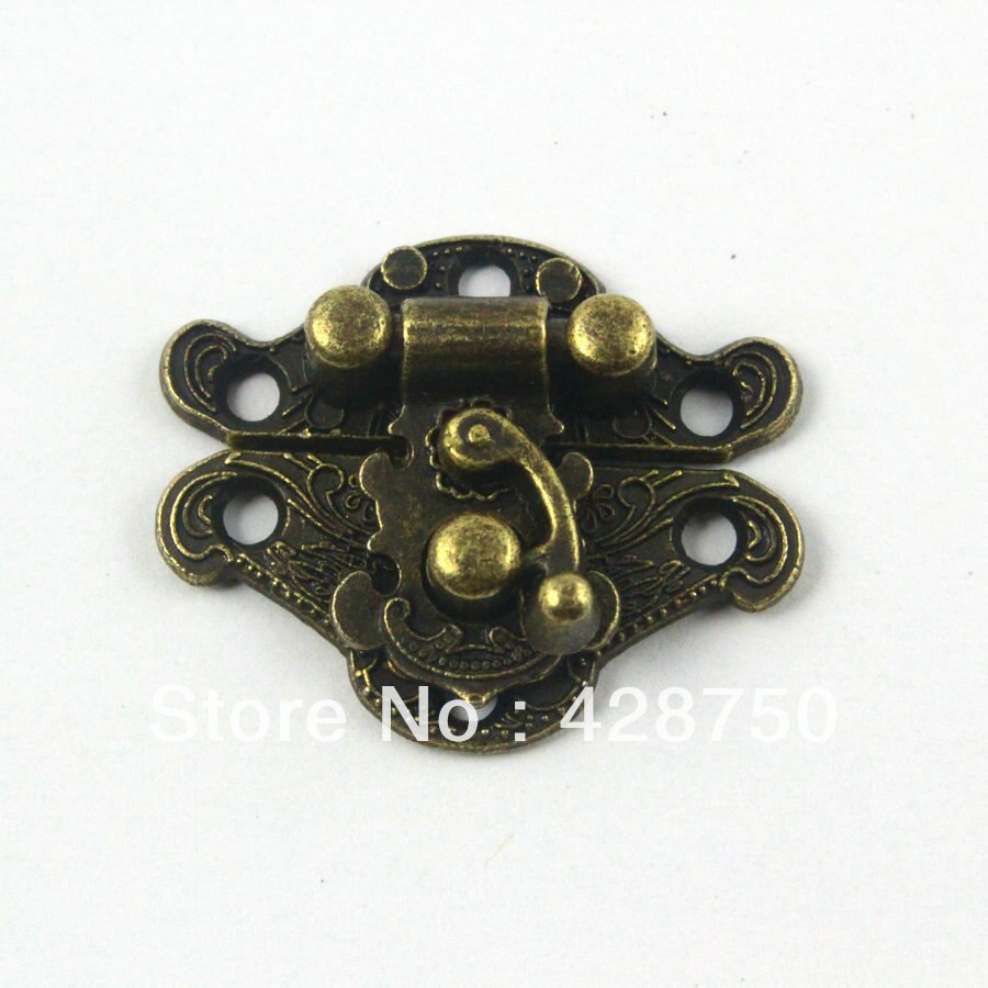Antique Brass Hasp Latch Lock Jewelry Box Hasp 28*23mm