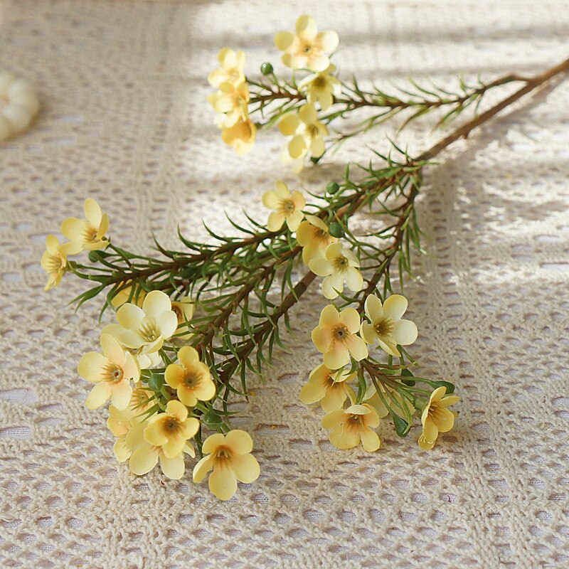 Fall Decoraties Australische Gekleurde Plum Bloem Zijde Voor Thuis Esthetische Inrichting Slaapkamer Decoratie Flores: yellow