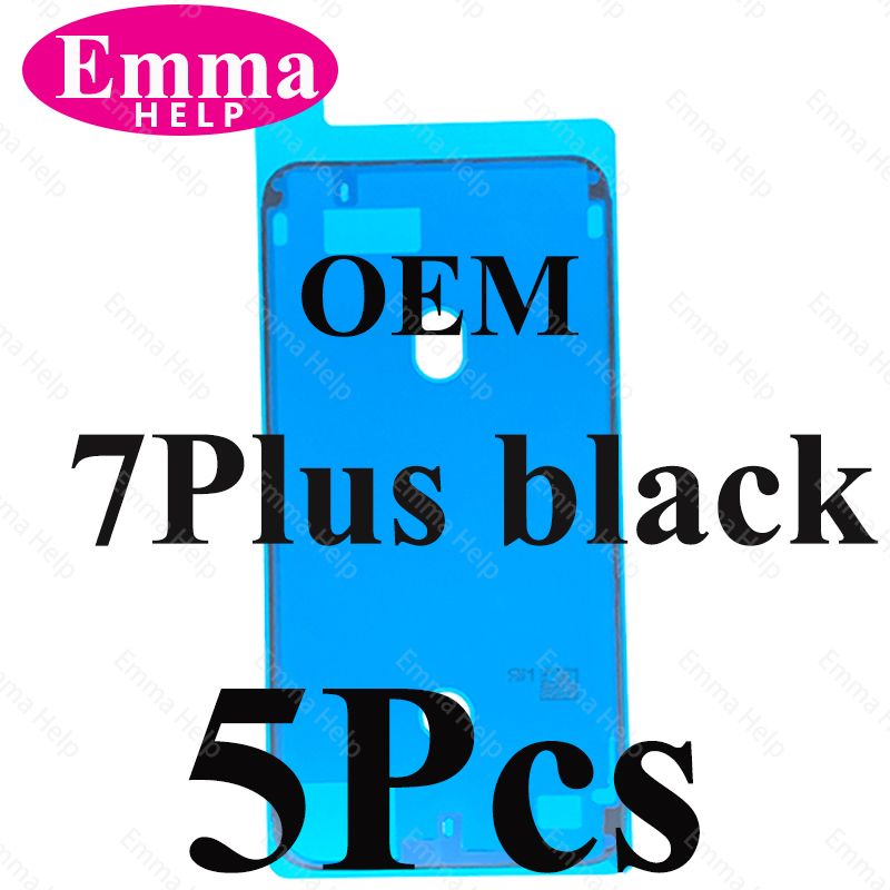 Adhesivo adhesivo impermeable OEM para iPhone 11, 12, 13 Pro Max X XR XS 7 8Plus, pegamento precortado, marco LCD, cinta de pantalla, sello de bisel, 5 uds.: Azul cielo