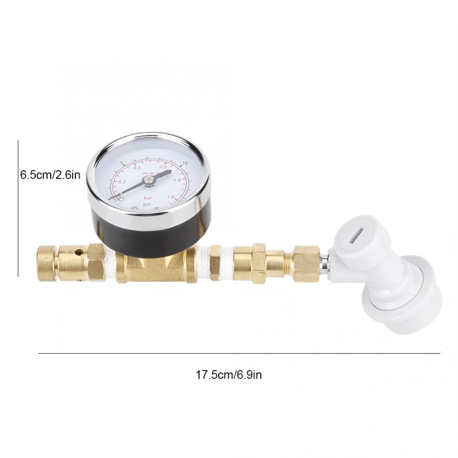 Brass Water Pressure Reducing Maintaining Valve 0-15psi (0-1bar) Regulator Adjustable Relief Valve Gauge