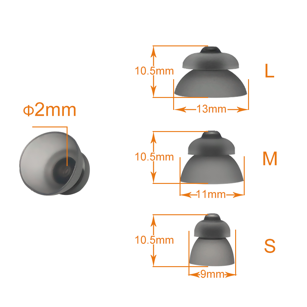 10Stck Phonak Silikon gemacht hörgerät doppel Energie Kuppel eartips kompatibel zu Phonak offene passen und RIC RITUS RIE hörgerät
