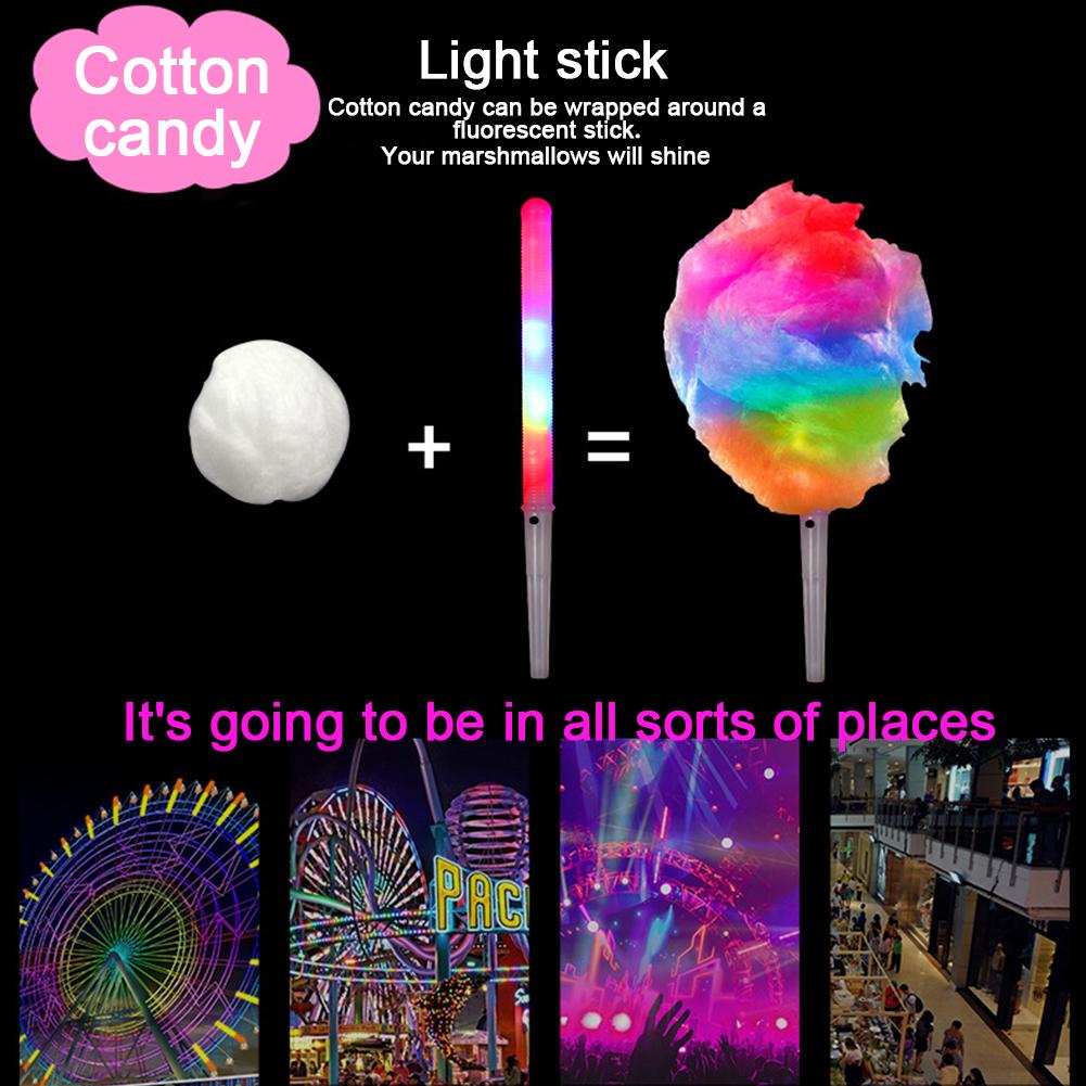 Cotton Candy Cones Colorful Glowing Luminous Marshmallow Sticks Cotton Candy Bar Cotton Candy Stick