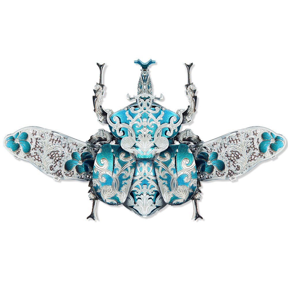 Piececool 3D puzzle metalowe broszka z owadami akcesoria zestawy modeli dla nastolatków DIY układanki zabawki łamigłówka: Różowy