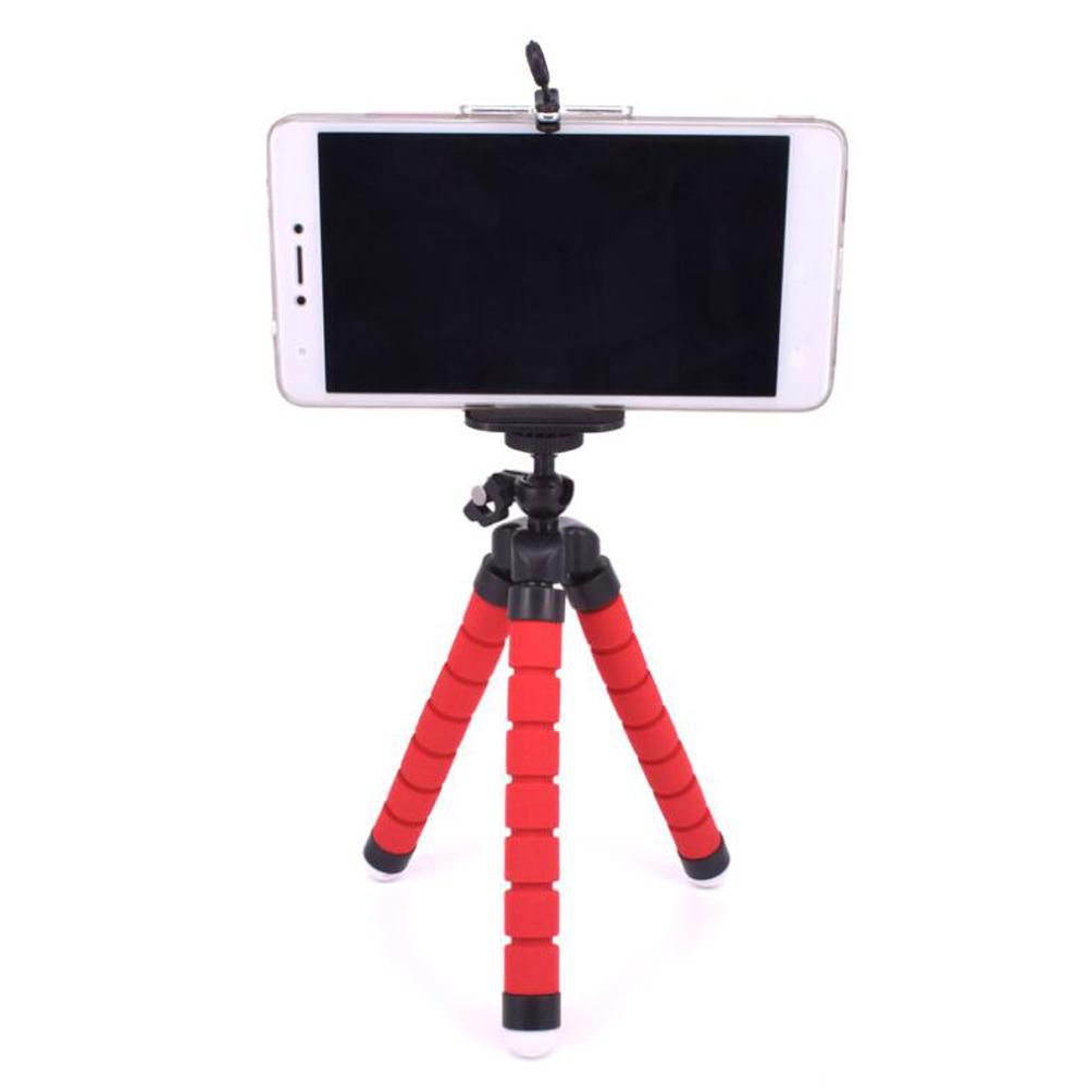 Mini Statief Draagbare Multifunctionele Spons Flexibel Statief Met Telefoon Clip Voor Selfie Mobiele Telefoons Lichtgewicht Camera