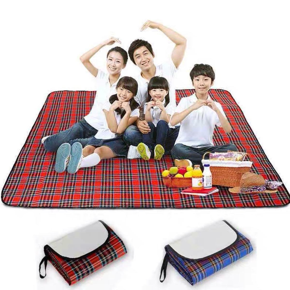 Waterproof Folding Picnic Mat Outdoor Family Kids Camping Multiplayer Beach Moisture-Proof Portable Hiking Beach BBQ Pad Blanket