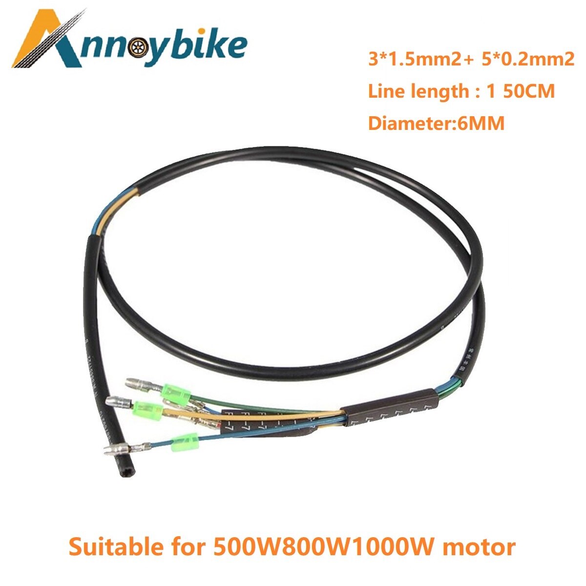 1pcs Motor Wires Cable Brushless DC Motor 3*1.5mm²+5*0.2mm² Motor Phase+5pcs Hall Sensor Wires