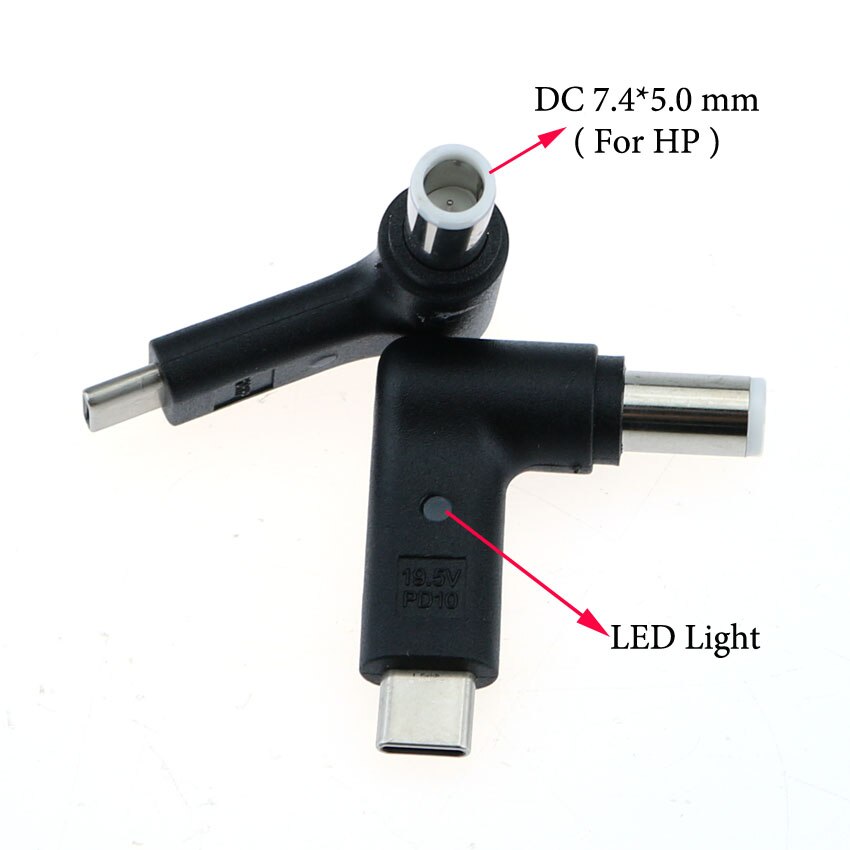 Cltgxdd USB C Type Naar Laptop Adapter Connector Dc Plug Converter USB C Kabel Voor Asus Lenovo Acer DELL HP Sony Notebook: 19.5V 7.4-5.0MM HP