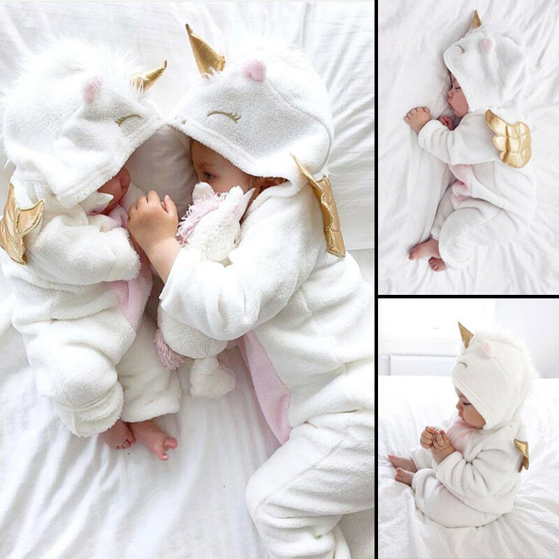 Brand Cute Newborn Baby Boys Girls Rabbit Ear Cotton Romper Outfits Clothes Winter Warm Long Sleeve Jumpsuit