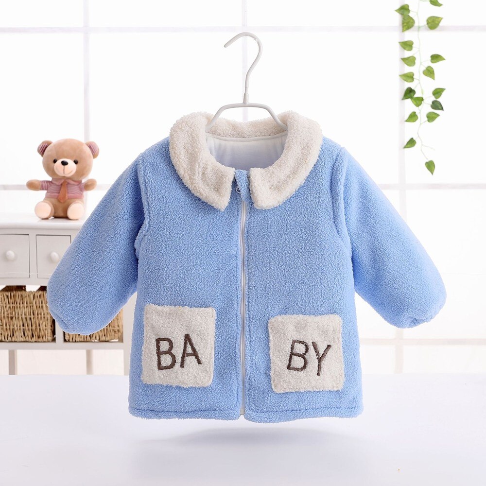 Baby Kleding Katoenen Jas Voor Kinderen Kinderen Herfst Winter Outdoor Warme Pak Jassen Kleding Jongens Meisjes: Light blue / 90CM