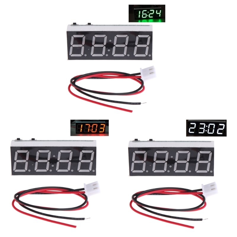 12V 5-24V Elektronische Voltmeter Thermometer Klok Voor Auto Auto Led Monitor Module