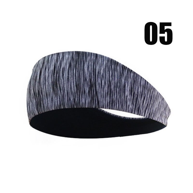 Banda elástica para el sudor para hombre, banda para la cabeza elástica para deportes al aire libre, tenis, Yoga, gimnasio, banda para el sudor: GY-Strped gray