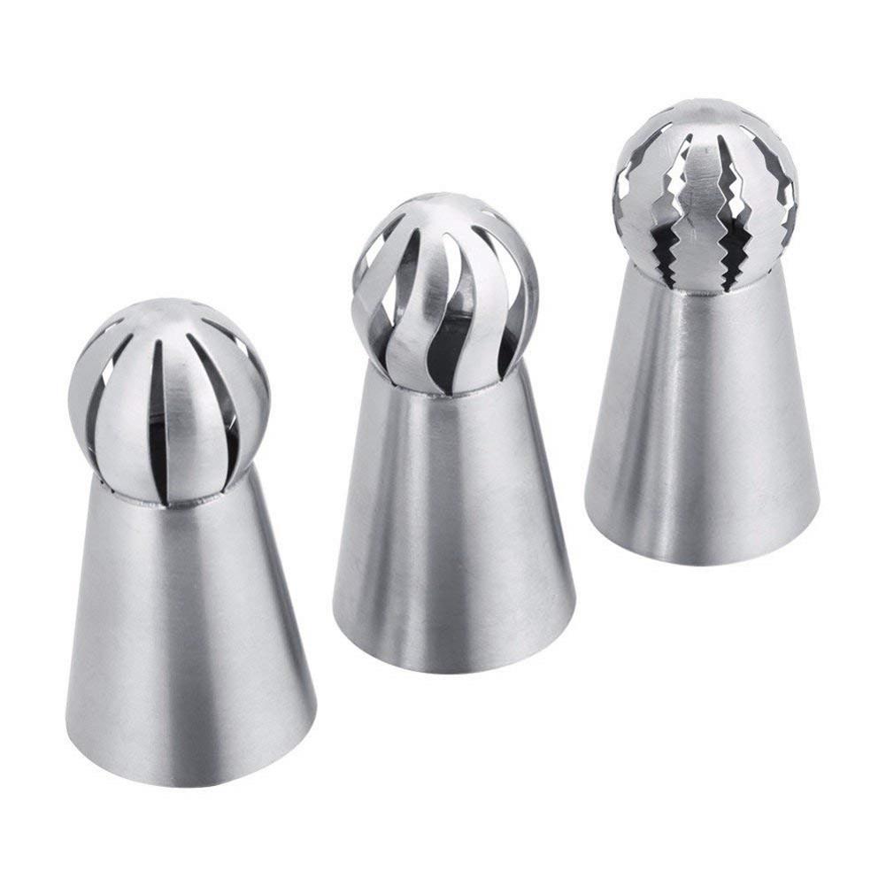 Cake Piping Tips Decoreren Mond Set 4 Delige Set Sferische Roestvrij Staal Plastic Bakken Nozzle Tool Diy Decoratie Nozzle Bag