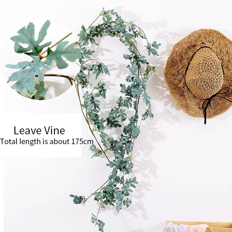 Guirnalda de girasoles amarilla Artificial, seda de flor de Margarita, enredadera colgante de ratán, hojas de Navidad, boda, decoración del hogar, follaje sintético: leave vine