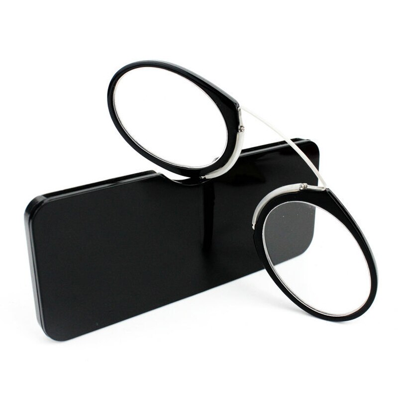 Pince-nez täysikokoiset lukulasit  tr90 kannettavat nenälasit miesten naisten ikäikäiset silmälasit  +1.0 +1.5 +2.0 +2.5 +3.0 +3.5: +300 / Musta