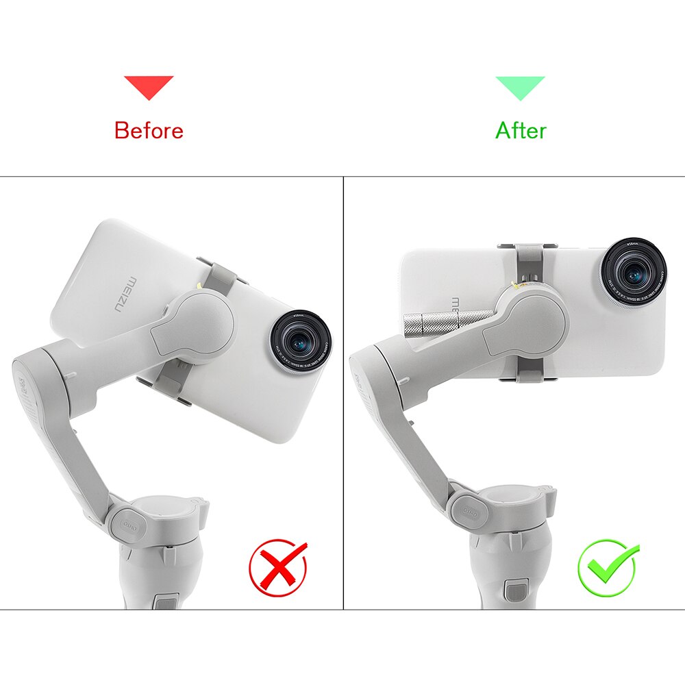 Peso de cardán de 50g de acero inoxidable, contrapeso para DJI OM 4 / OSMO Mobile 3, estabilizador de mano para teléfono inteligente