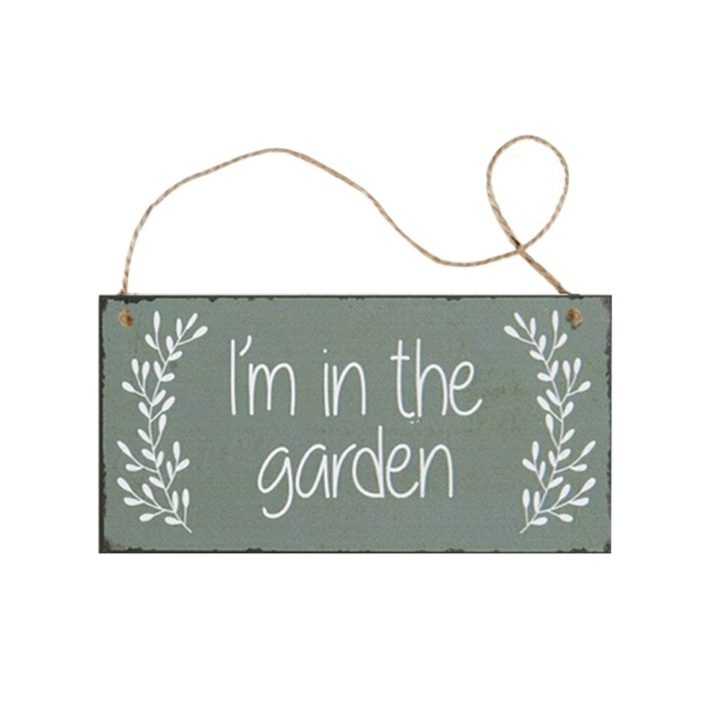 Address Signs Garden Plaque Wood Plaque Sign Wall Hanging Sign Size 10×20cm Board Sign for Home Kitchen Garden Message Wooden: G