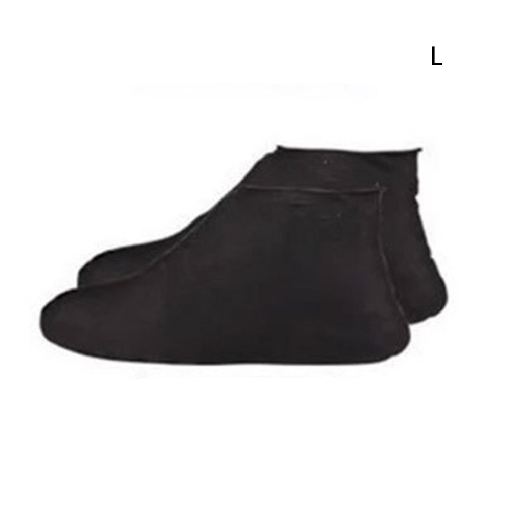Skridsikre latex-skoovertræk, der kan genanvendes vandtæt regnbuksesko-sko dag-ship: Sort l