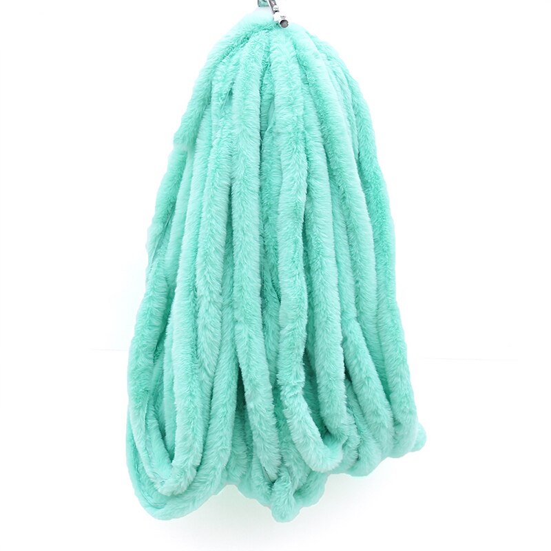 1M Kunstmatige Konijnenbont Lint Tapes Diy Kleding Naaien Pluizige Bekleding Trimmen Stof Naaien Kostuum Ambachten Rand: Mint green
