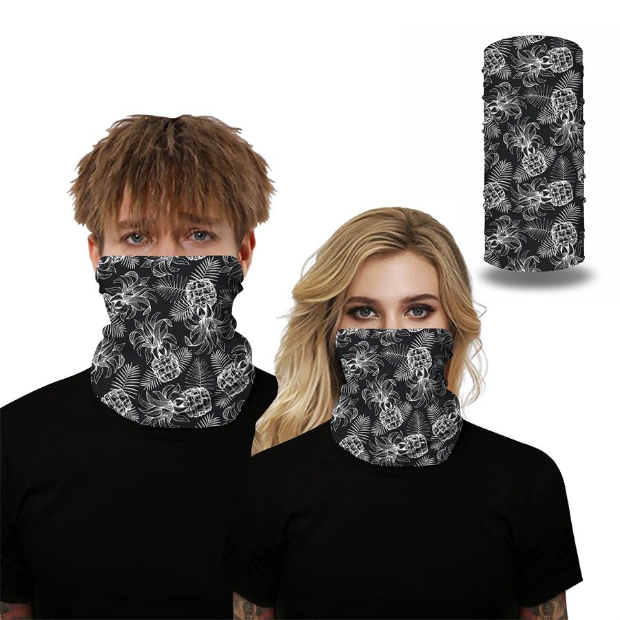 Utomhus sport halva ansiktet täcka balaclava halsduk 3d blommor sömlös bandana hals damask hårband vandring ring halsdukar huvuddukar