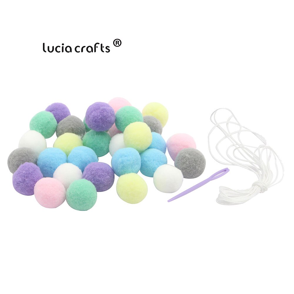 Lucia crafts Approx 30 pcs/lot Wool Felt Balls Nordic Style DIY Kids Room Decoration Hanging on Wall Pom Poms Props J1006: Color 8