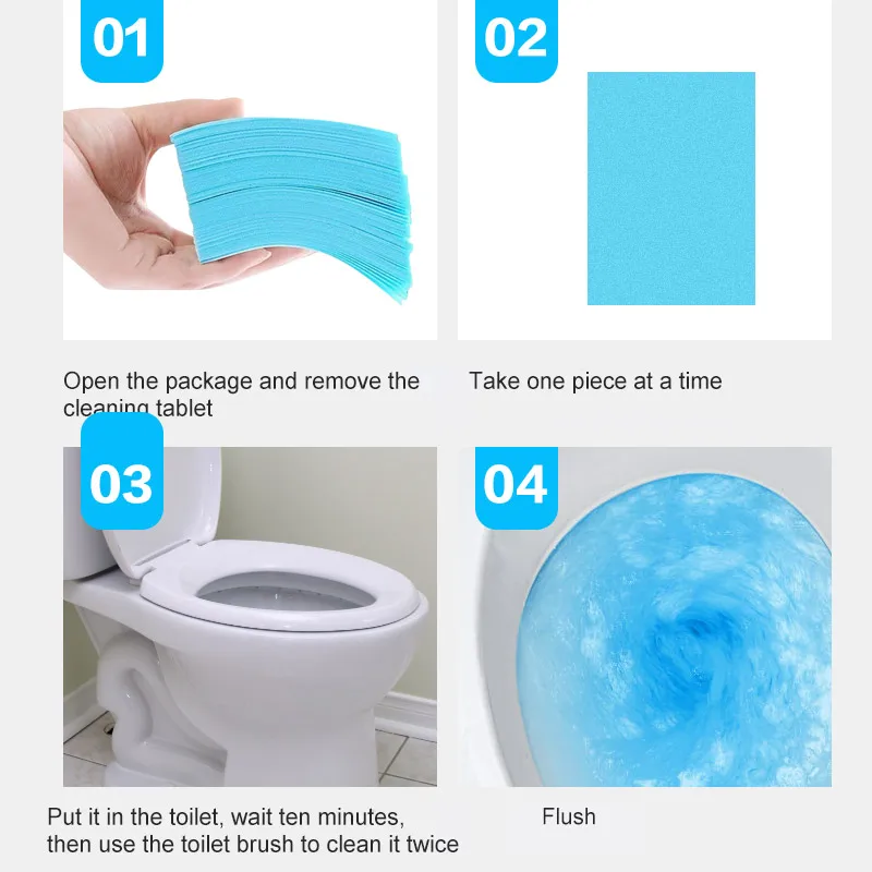 30-150pcs Toilet Cleaner Sheet Mopping The Floor Toilet Household Hygiene Toilet Deodorant Yellow Dirt Toilet Cleaning Tool