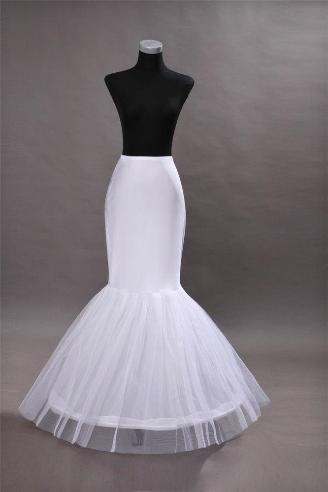 1 Hoop Long Wedding Bridal Petticoat Crinoline Ball Gown Skirt Rockabilly Tutu Underskirt Slips Wedding Accessories Jupon