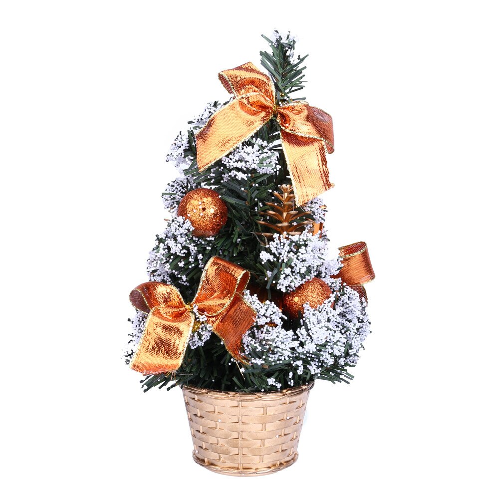 TK1 25cm Mini Christmas Decoration Tree Festival Desktop Decoration Small Tree Tree Festival Party Decoration for Home Year