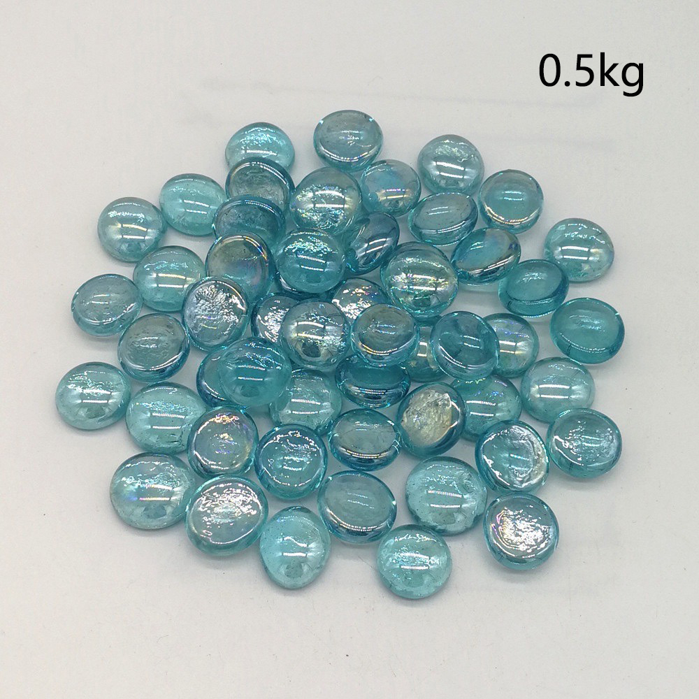 Fire Glass – 1/2 Inch and 1/4 Inch Reflective Tempered Fireglass with Fireplace Glass and Fire Pit Glass, Cobalt Blue Reflective: set 4