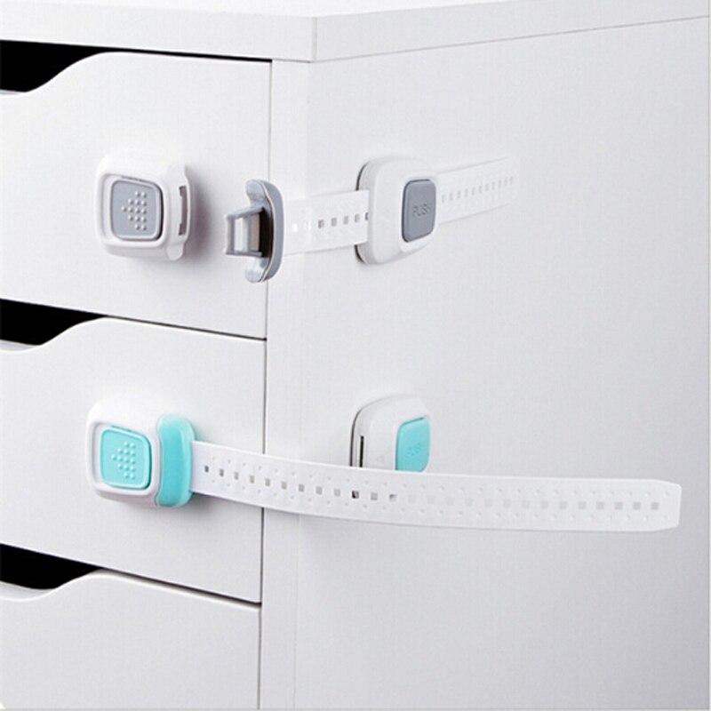 1 unid cerradura de gabinete de plástico protege la seguridad del bebé cierre para refrigerador seguro refrigerador cajón puerta armario niños cerraduras de seguridad para niños