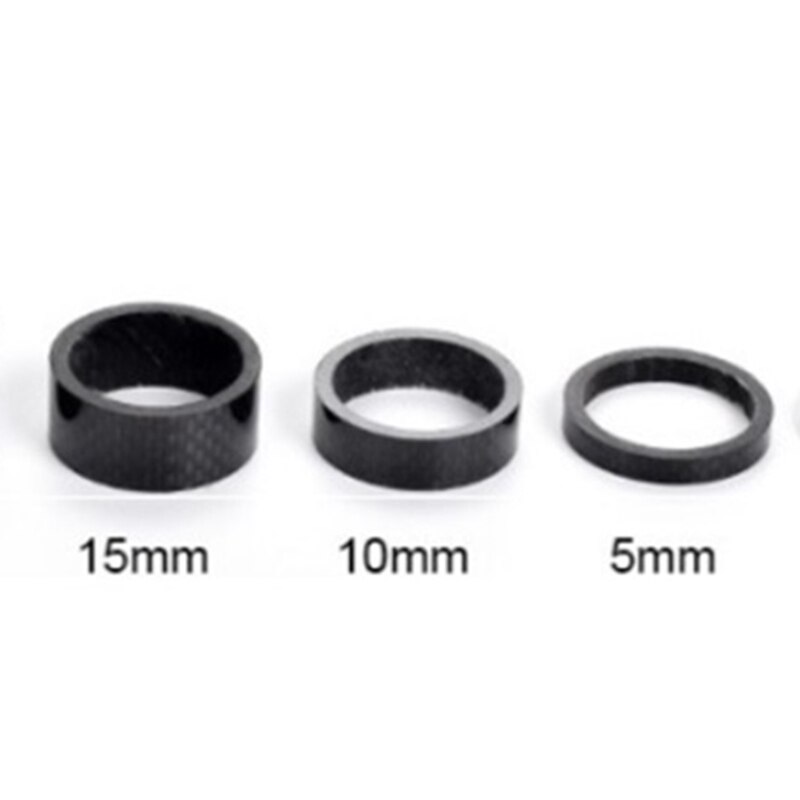 Vástago separador de auriculares de aleación de aluminio y fibra de carbono para bicicletas de montaña, accesorios ultraligeros para bicicletas de carretera y montaña: 3pc carbon fiber