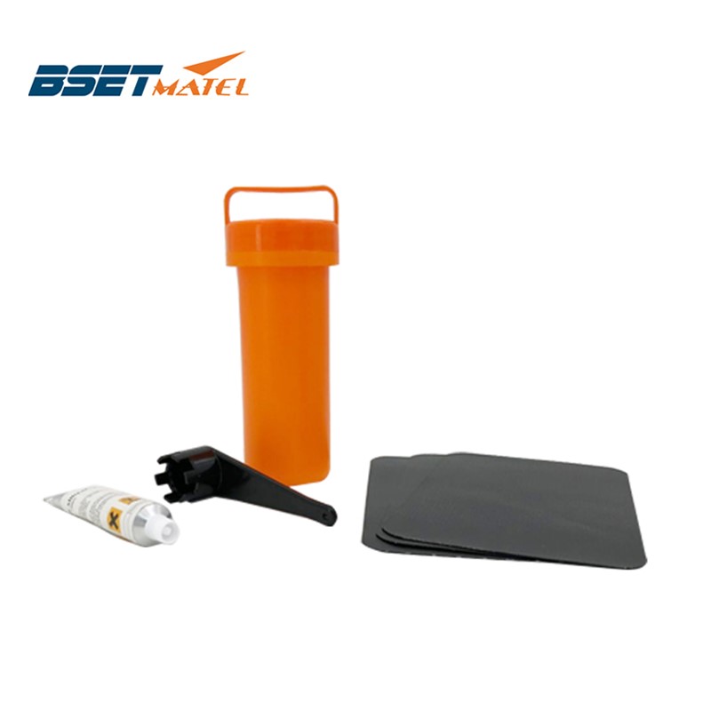 1set Inflatable Plastic Boat Kayak Special Repair Kit Waterproof PVC Patch Glue Valve Wrench Container Bucket Dinghy Accessories
