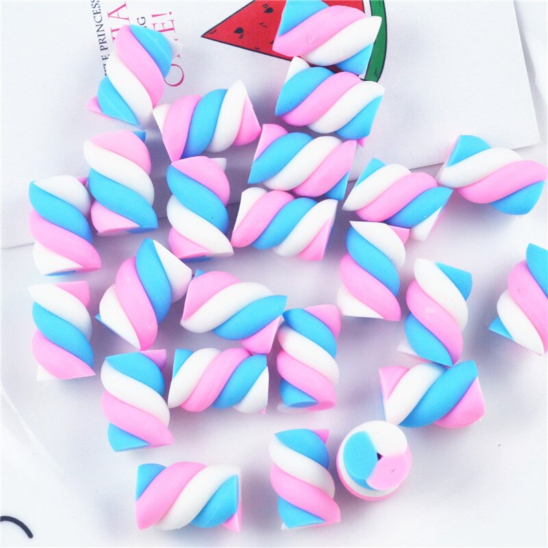 10Pcs Cotton Candy Charms for Slime DIY Polymer Bead Filler Addition Slime Accessories Toys Lizun Modeling Clay Kit for Children: D