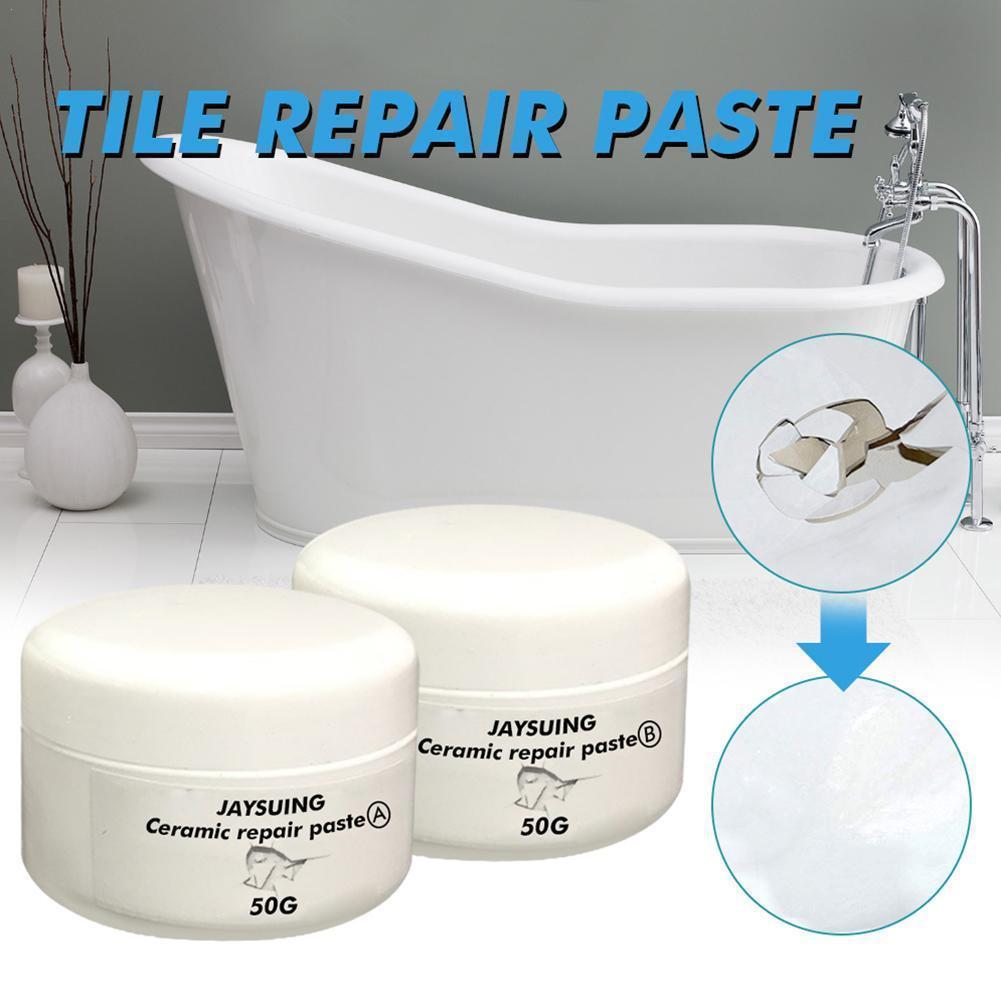 iCeramic paste floor tile adhesive Two bottles of wall repair wall plaster crack plaster peeling wall repair eye plaster me M2Y0