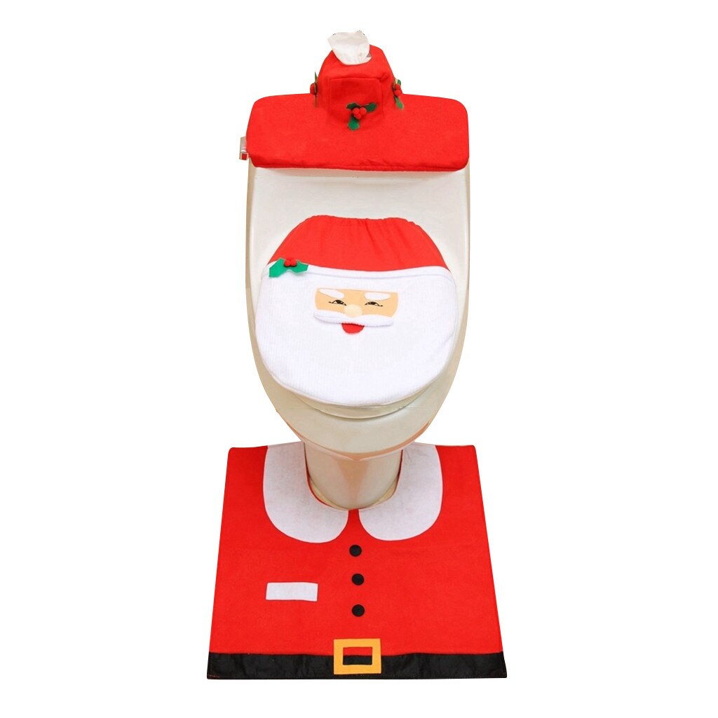 Enkele Stuk Kerstman Patroon Toilet Seat Cover Thuis Kerst Overjas Wc Badkamer Decoratieve Producten # Srn