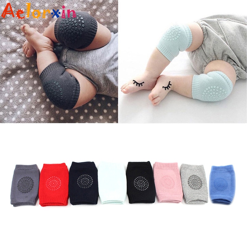 1 Pair Baby Knee Pads Kids Safety Crawling Socks Cushion Protect Baby Knee Warmers Socks For Kids 1-3 Years Old Toddler Socks