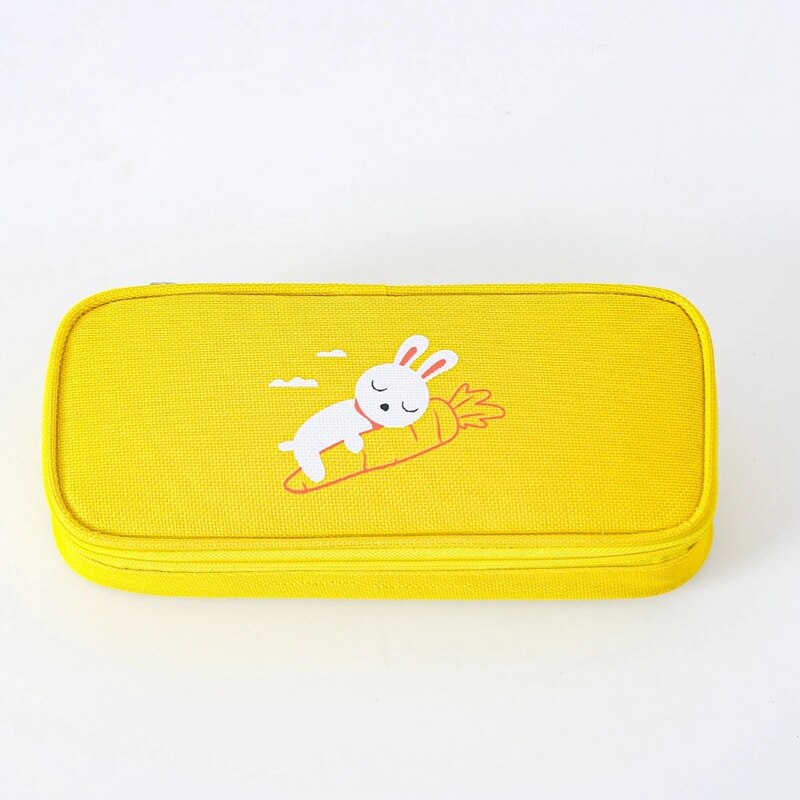 Kawaii unicorn pennfodral djur kanin delfin pennfodral för pojkar flicka stor kapacitet canvas pennlåda brevpapper skolmaterial: Drömkanin