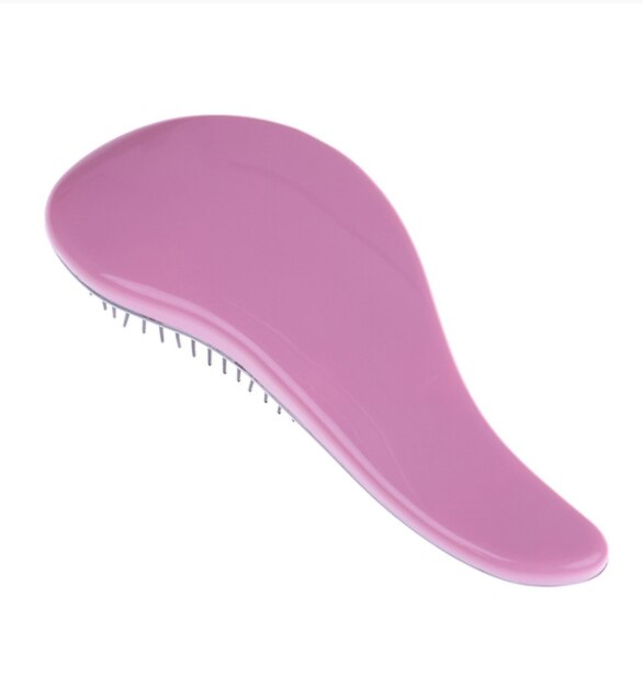 1pc bebê crianças e mulheres desembaraçar escova de cabelo pentes salão de beleza suave anti-estática escova emaranhado molhado seco cerdas lidar com emaranhado: pink