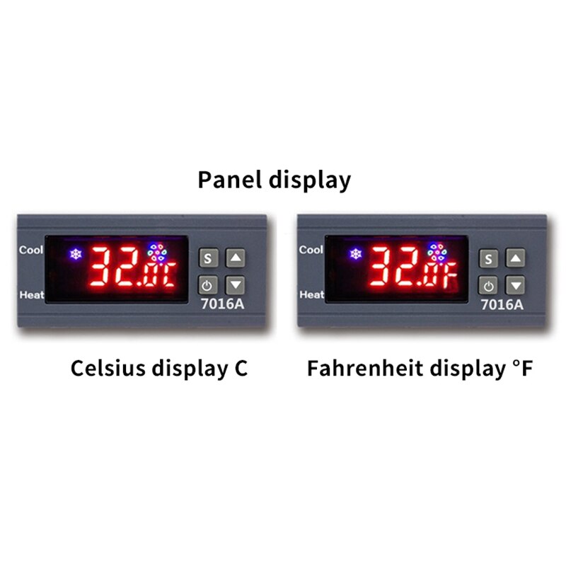 7016A Digital Thermostat Temperature Controller Switch Temp Meter Thermoregulator for Incubator Box NTC Sensor