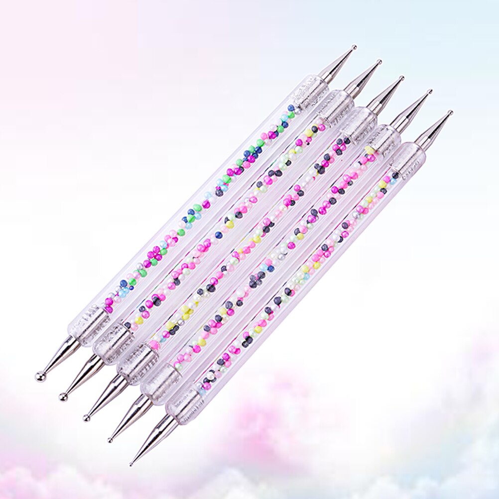 5Pcs Kralen Picker Rhinestone Double-Ended Nail Art Tool Voor Persoonlijk Gebruik Nail Art Nail Salon: Default Title