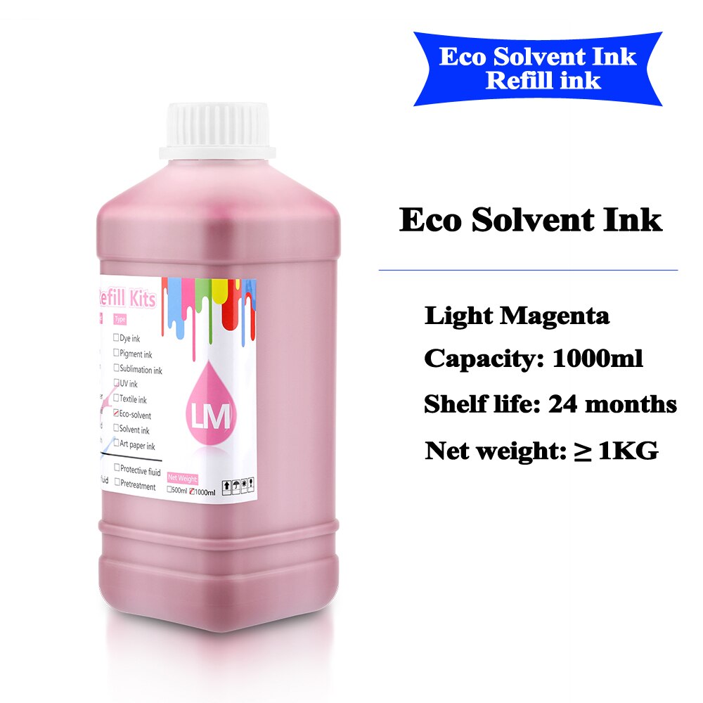 250ML 500ML 1000ML Eco Solvent Ink for Epson DX5 DX6 DX7 printhead Mimaki JV33 JV34 CJV300 JV3 JV5 CJV150 CJV160 CJV30 Printer